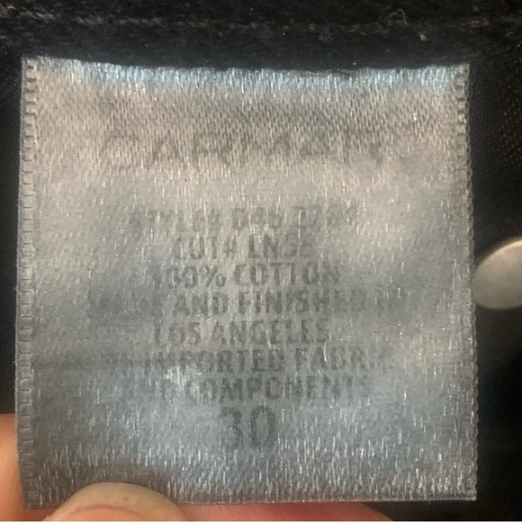 NWT CARMAR Emelia High Rise Black Straight Leg Crop Distressed Jeans Size 30 - Picture 12 of 13